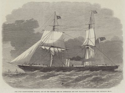 The Twin Screw-Steamer Ruahini, One of the Panama Line of Australian and New Zealand Mail-Packets by Edwin Weedon